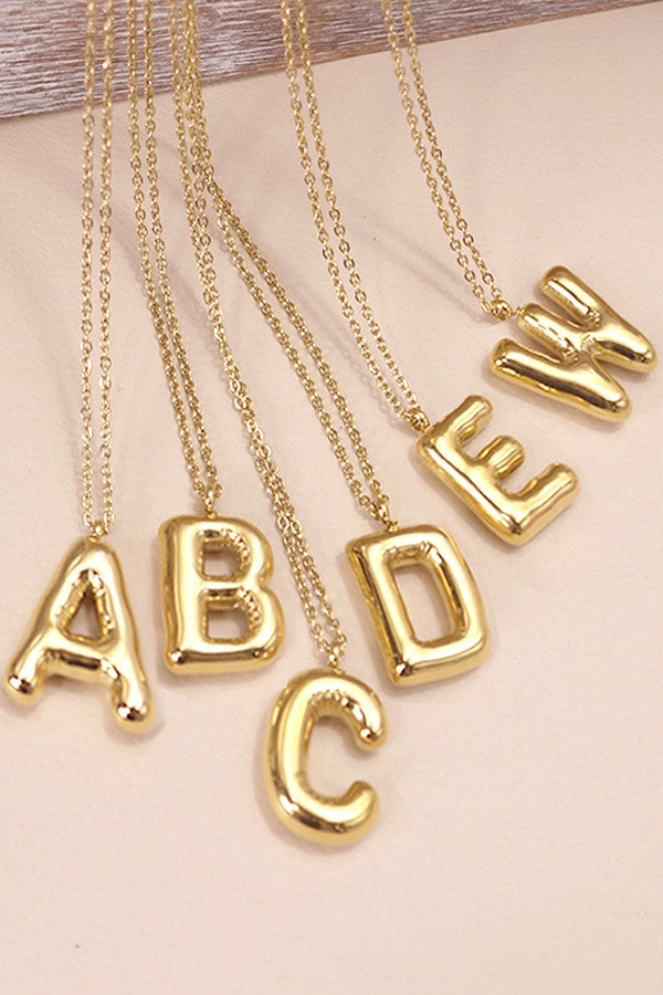 JOSSLYN by wall to wall 18K STAINLESS STEEL TARNISH FREE INITIAL NECKLACE