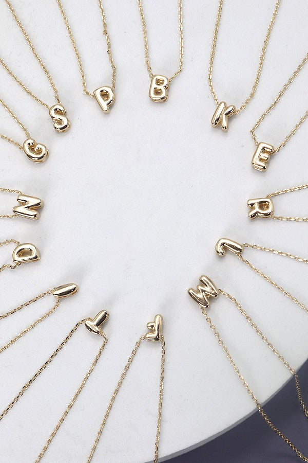 JOSSLYN by wall to wall MINI PERSONALIZED 3D BUBBLE LETTER NECKLACE