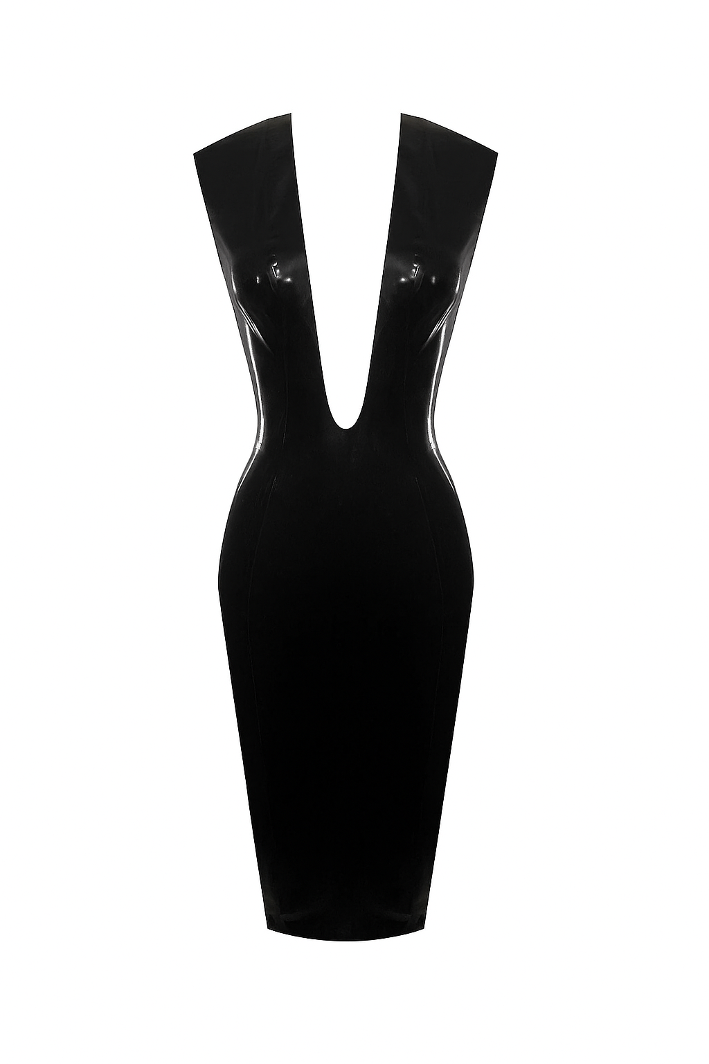 Vex Latex Plunge Dress
