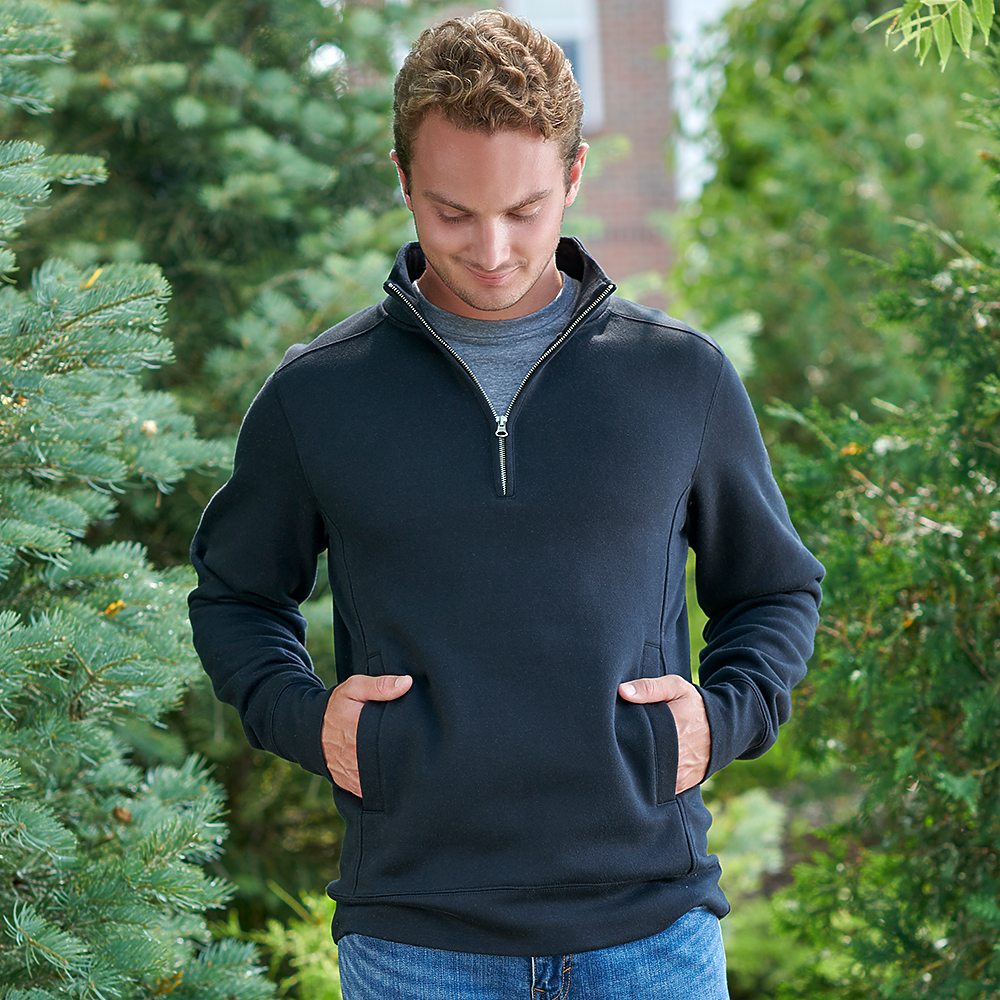 J America HEAVYWEIGHT FLEECE 1/4 ZIP