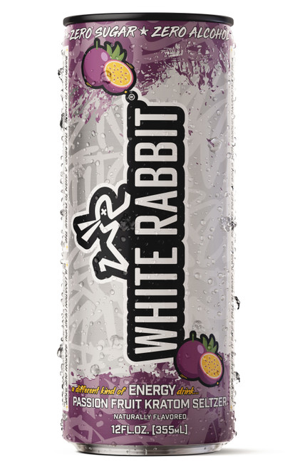 White Rabbit Kratom Passion Fruit Kratom Seltzer