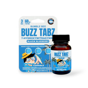 Bumble Bee Kratom Bumble Bee Buzz Tabz 7-OH Chewable Tablets Blazin Blueberry 20mg Per Tablet