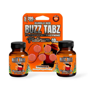 Bumble Bee Kratom Bumble Bee Buzz Tabz 7-OH Chewable Tablets Platinum 40mg Per Tablet
