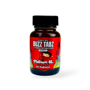 Bumble Bee Kratom Bumble Bee Buzz Tabz 7-OH Chewable Tablets Platinum Cherry 40mg Per Tablet