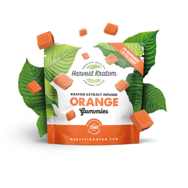 Harvest Kratom Kratom Extract Infused Gummies - Orange