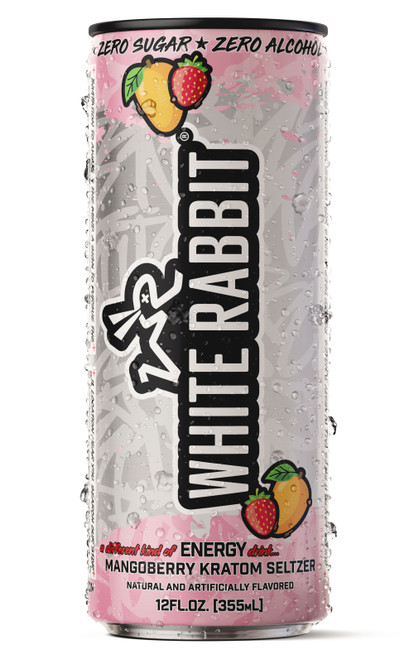 White Rabbit Energy MangoBerry Kratom Seltzer