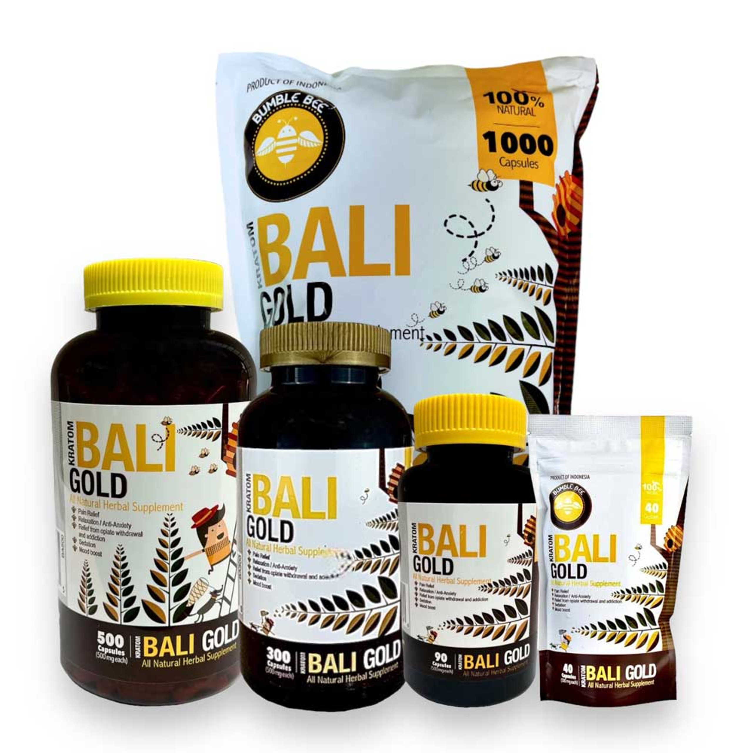 Bumble Bee Kratom Bumble Bee Kratom Capsules Bali Gold
