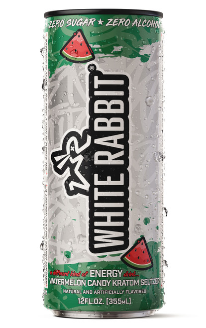 White Rabbit Energy Watermelon Candy Kratom Seltzer