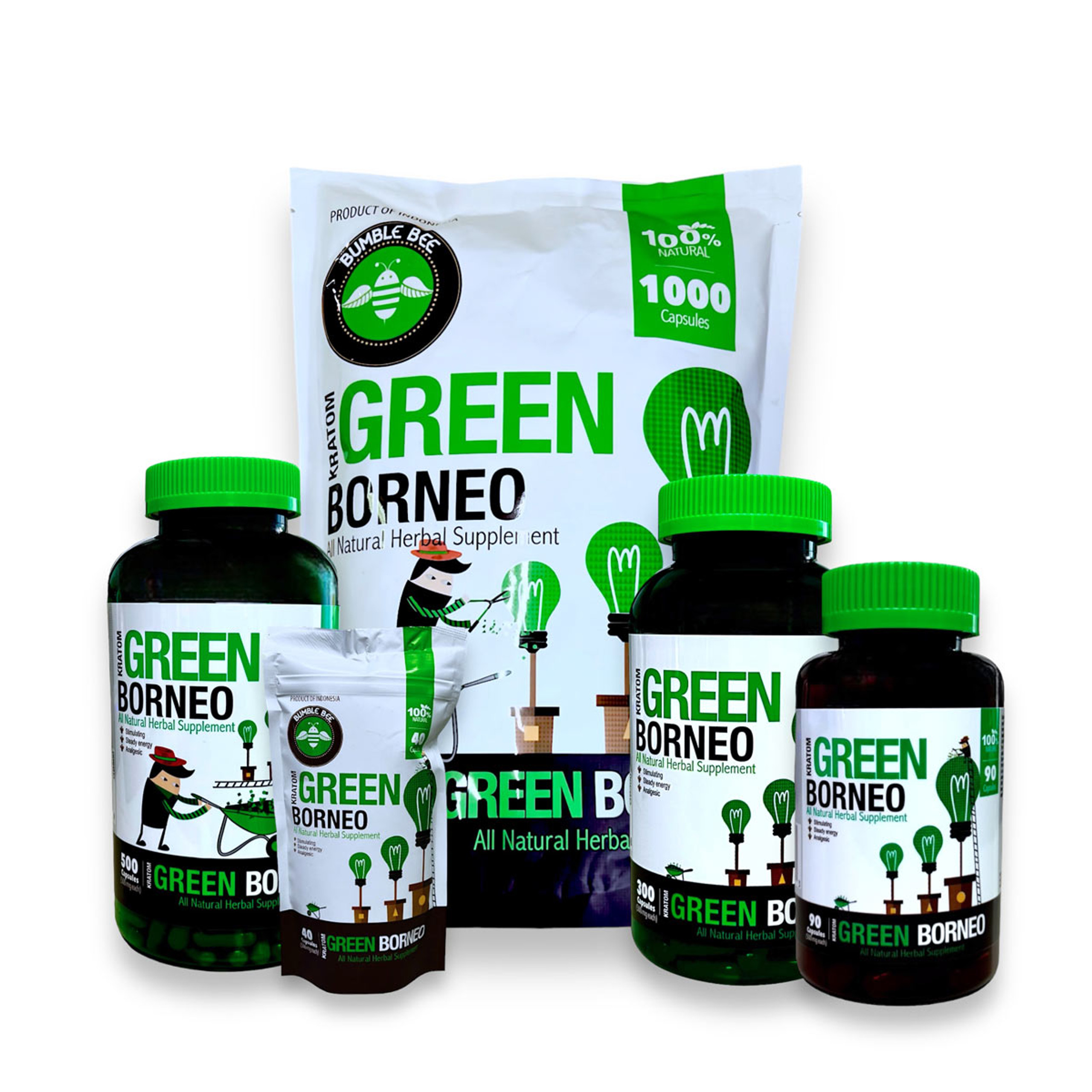 Bumble Bee Kratom Bumble Bee Kratom Capsules Green Borneo