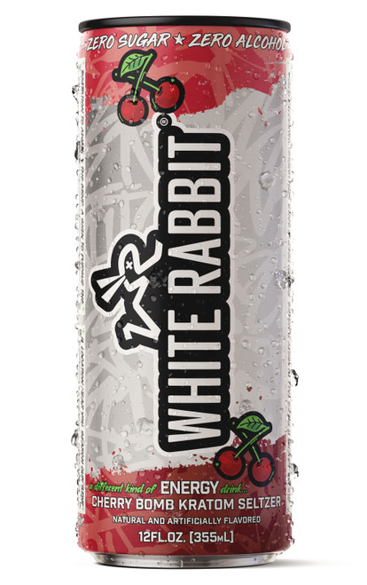 White Rabbit Energy Cherry Bomb Kratom Seltzer