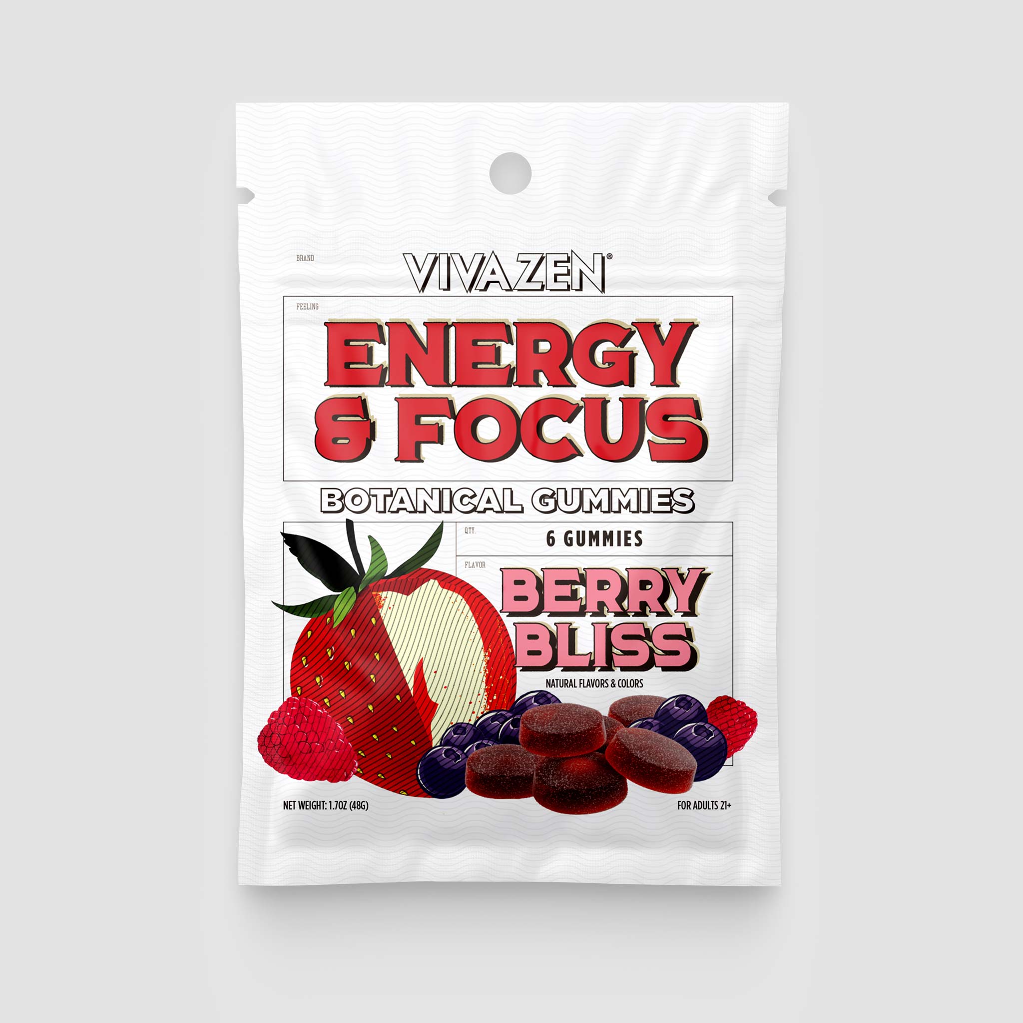 Vivazen ENERGY + FOCUS* GUMMIES: BERRY BLISS