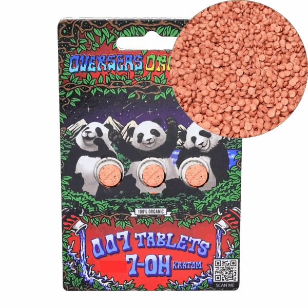 Overseas Organix 7OH Tablets 20mg Delicious Strawberry (7-hydroxymitragynine Tablets)