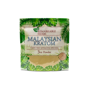 Remarkable Herbs Malaysian Green Vein Kratom Powder 3 oz.