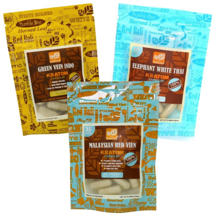 The Better Leaf - Kratom Capsules - 35 Counts Per Pack