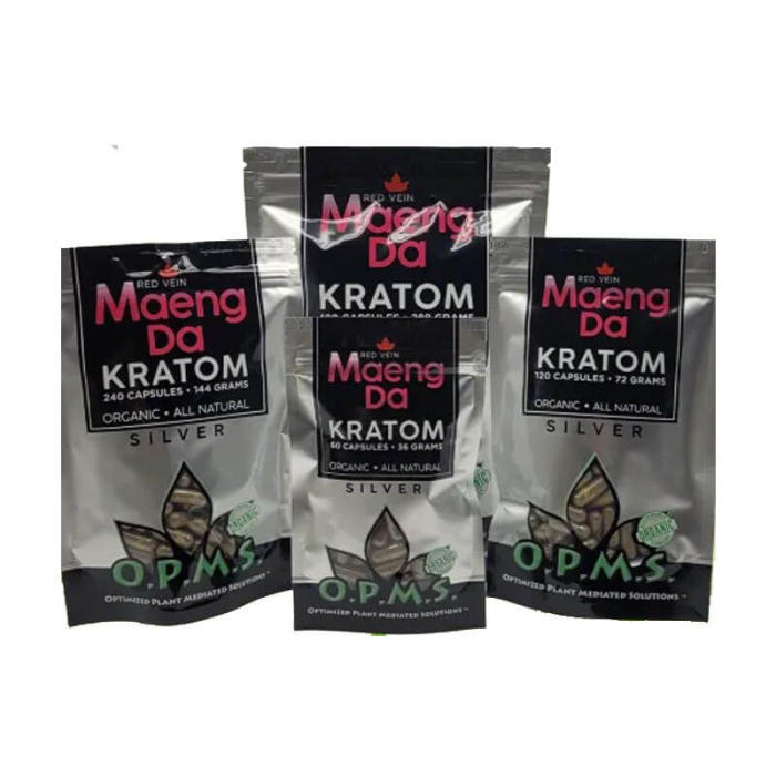 Opms Kratom Silver Capsules - 16 Counts, 64 Counts, 30 Counts, 60 Counts, 120 Counts, 240 Counts, 480 Counts