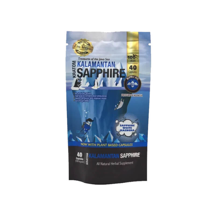 Kalamantan Sapphire Kratom White Maengda - 40 Capsules Per Pack