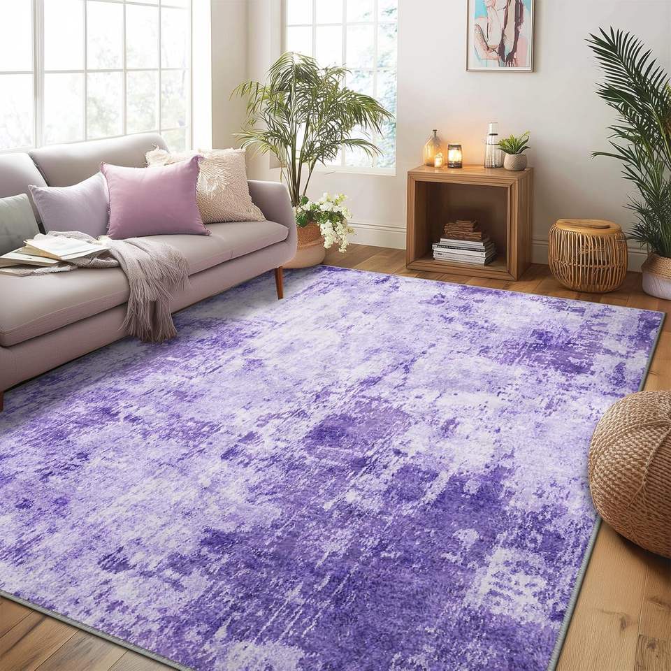 Abstract Modern Washable Area Rugs 5'x7' Non-Slip Soft Carpet for Living Room Big Size Entryway Bedroom Nursery Home Decor