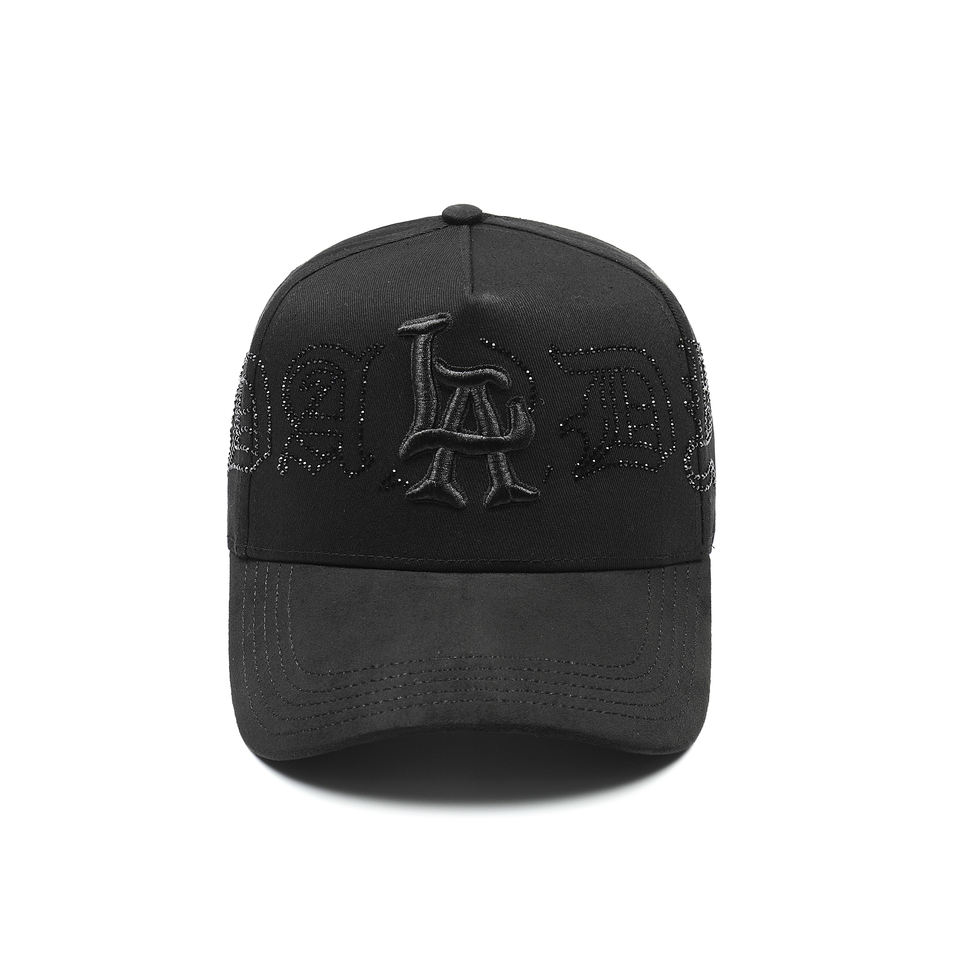 Dongguan Honghuida Sports Products Co., Ltd. High Quality Designer 100% Cotton Wide Brim Curved Brim 5-Panel Terry Poplin Black...