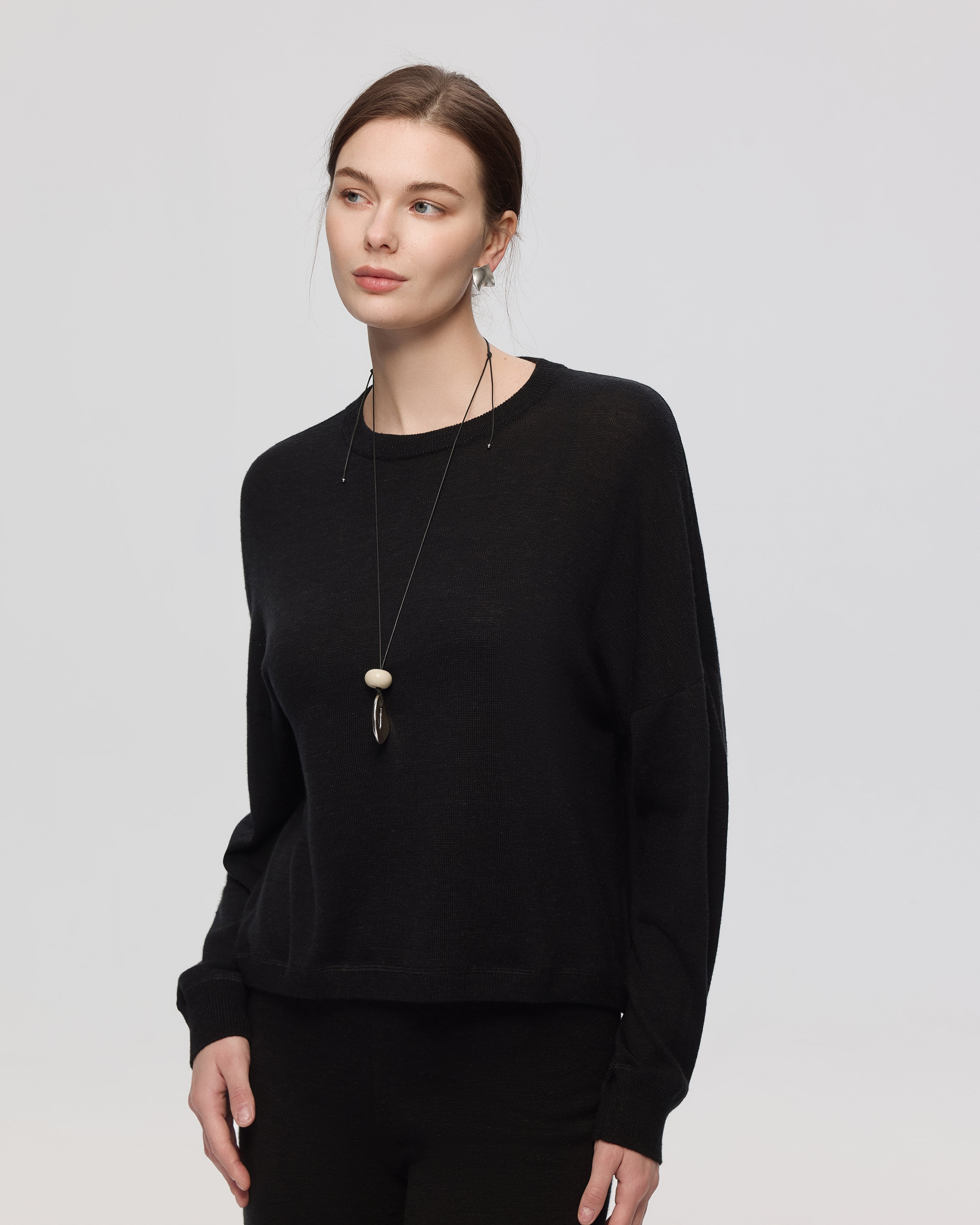Juana Care Co. Nilo Knitted Crewneck Black