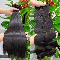 Unprocessed Raw Human Hair Bundles Wholesale Vendor Indian Temple Virgin Cuticle Aligned Hair Supplier Grade 12A Indian Raw Hair