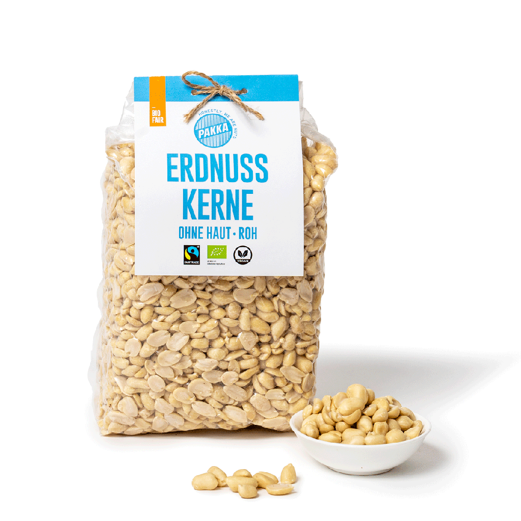 Pakka AG Peanut kernels, without skin, organic, Fairtrade, 1kg