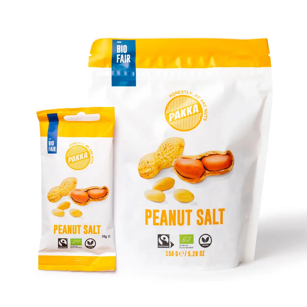 Pakka AG Peanuts Salt, organic, Fairtrade, roasted and salted