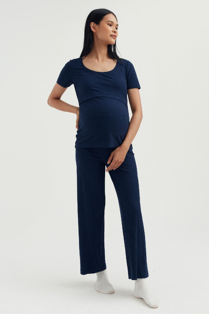Carry Maternity Canada Bamboo Nursing Lounge Set (Navy)