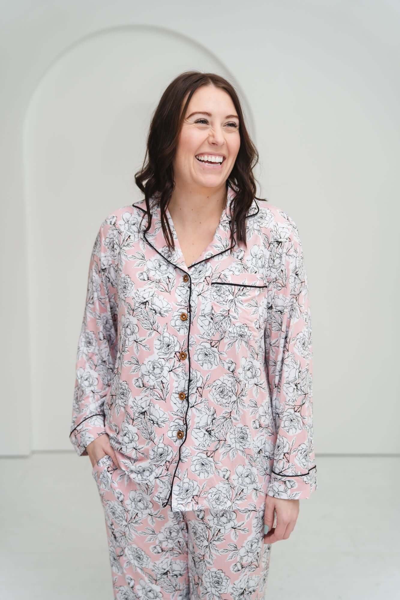 Milk & Baby Allie Floral Bamboo Women's Luxe Lounge Set