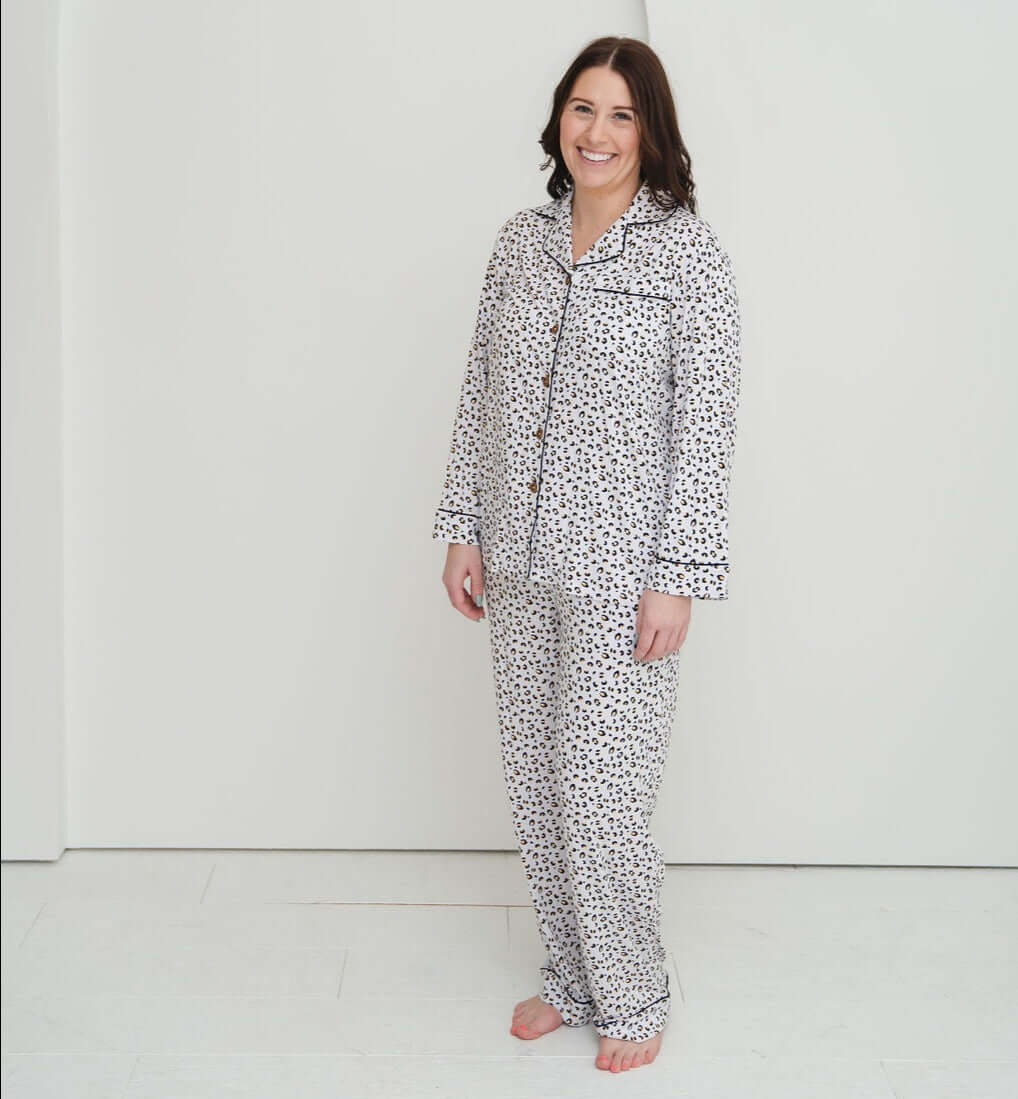 Milk & Baby Allie Leopard Bamboo Women's Luxe Lounge Set