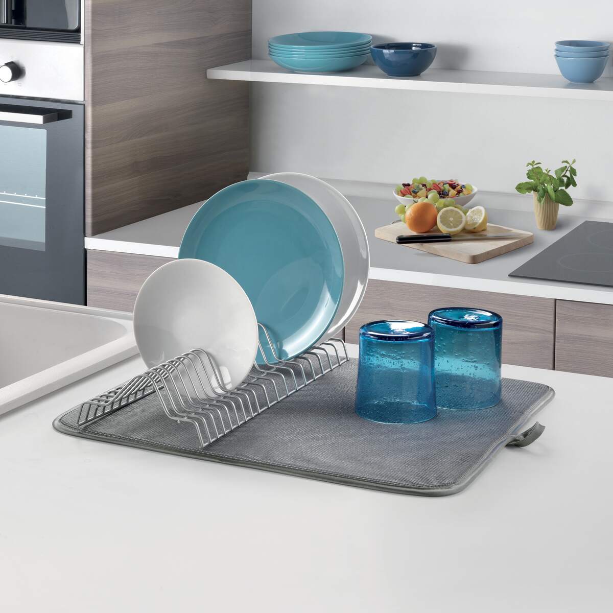 Sarl Mahbouba Hayla Import Export Drytex - 2-in-1 dish rack with microfiber drying mat