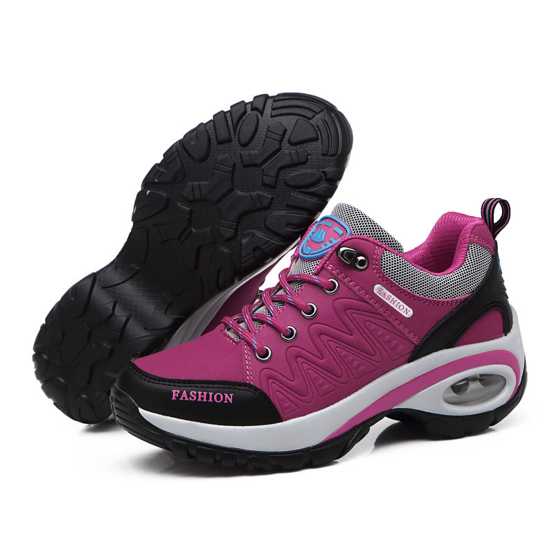 Women's Mountain Climbing Hiking Trekking Shoes Outdoor Lace-Up No Slip Lightweight Breathable Cushioning Court Sneakers Autumn