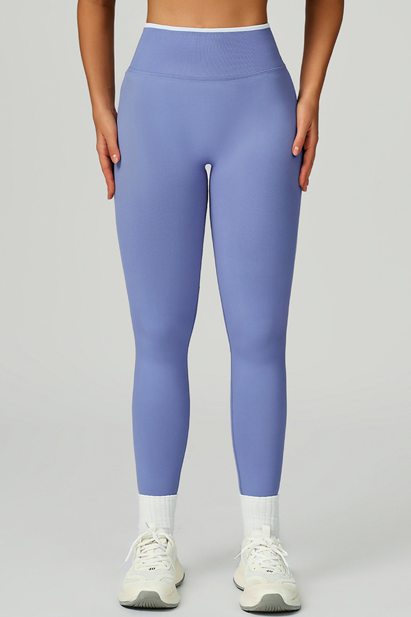 Sansansports Contrast color piped high-waist seamless Yoga pants