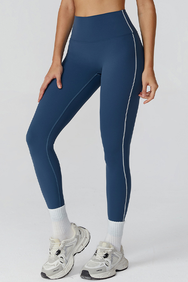 Sansansports Naked-feel Contrast Color Quick-drying Yoga pants