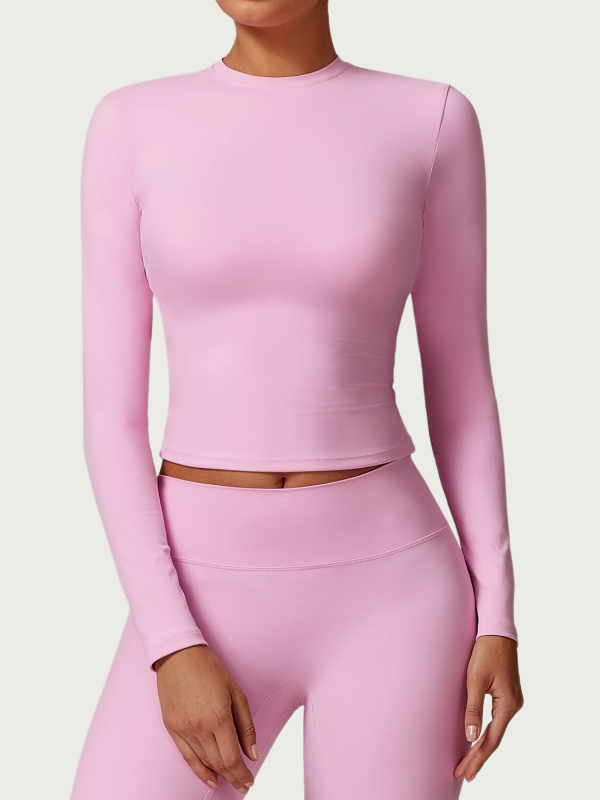 ZIYANG (Yiwu Ziyang Import & Export Co., Ltd.) High Neck Long Sleeve Activewear Fleece Yoga Top for Women