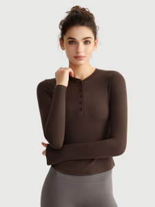 Yoga Long-Sleeve – Slim-Fit Hood Tee, 95 % Viscose Naked-Feel