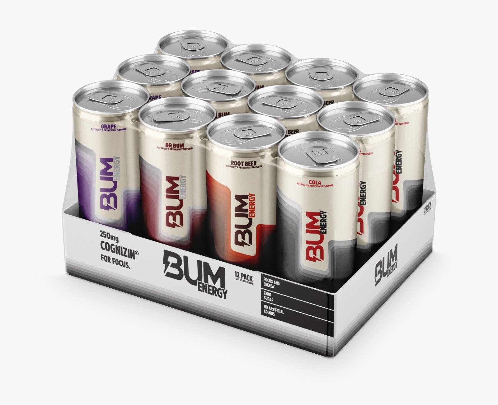 Get Raw Nutrition BUM Energy Drink - Soda Variety Pack