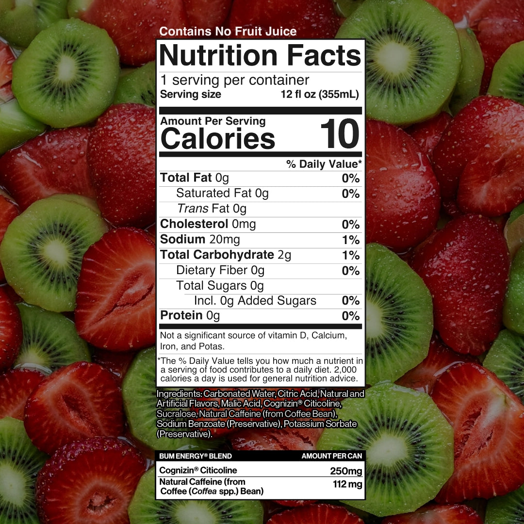 Get Raw Nutrition BUM Energy Drink - Strawberry Kiwi
