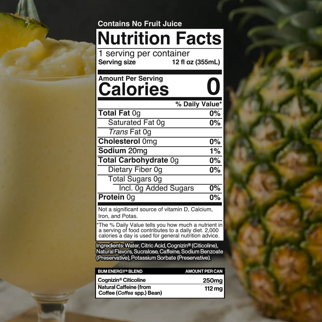 Get Raw Nutrition BUM Energy Drink - Piña Colada