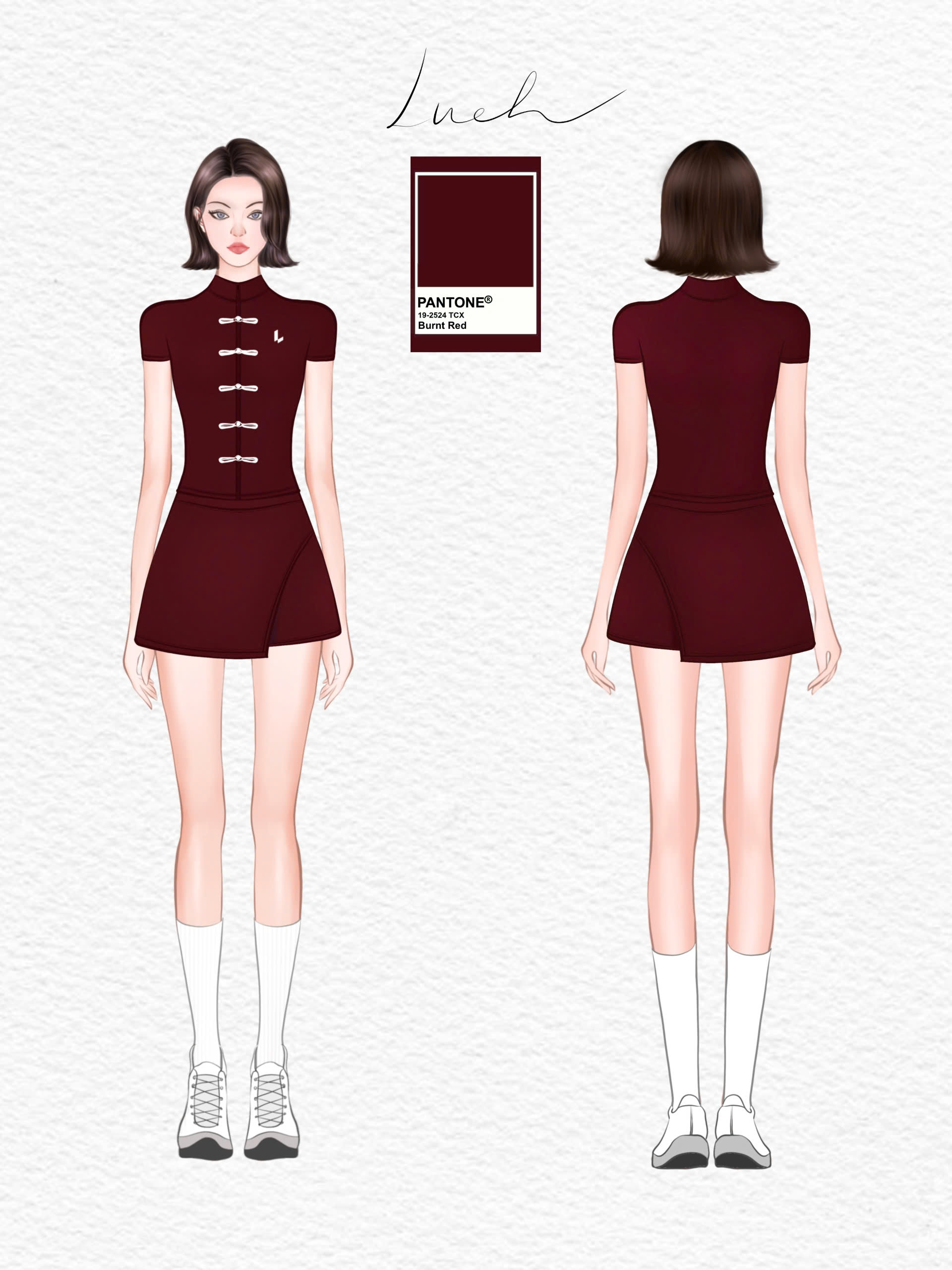 LUEH Apparel 038 Set - Burnt Red ( Pre - order )