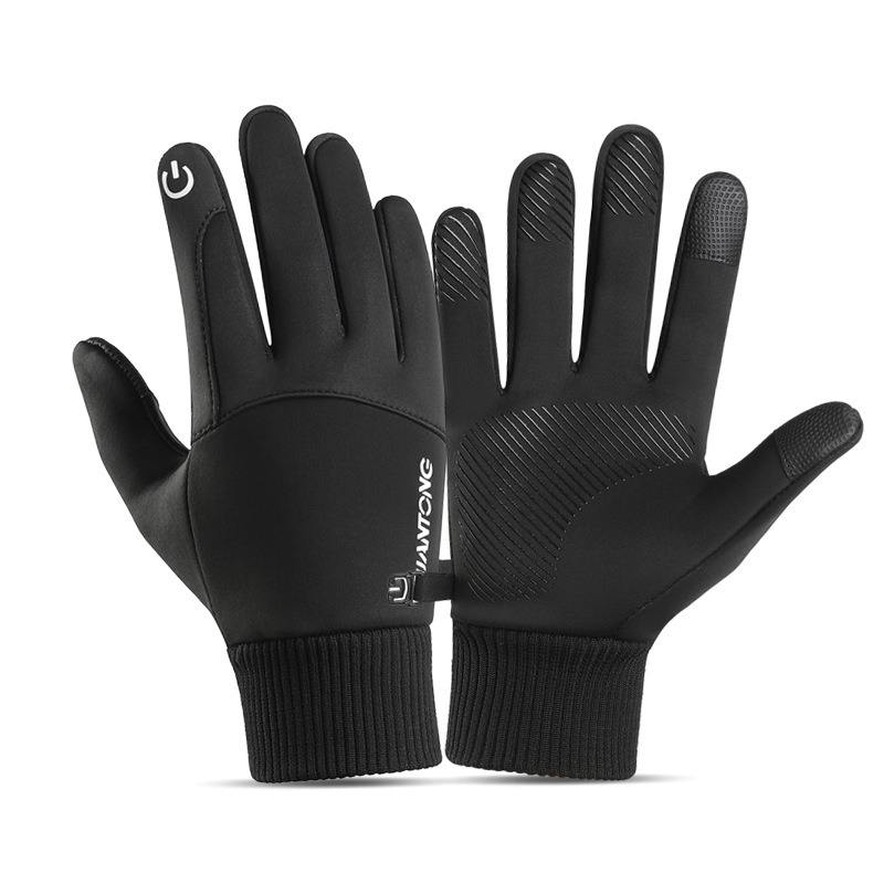 Hebei Jiangshou Trading Co., Ltd. Windproof Waterproof Warm Winter Gloves Fleece Lining Elastic Wristlet Anti-Slip...