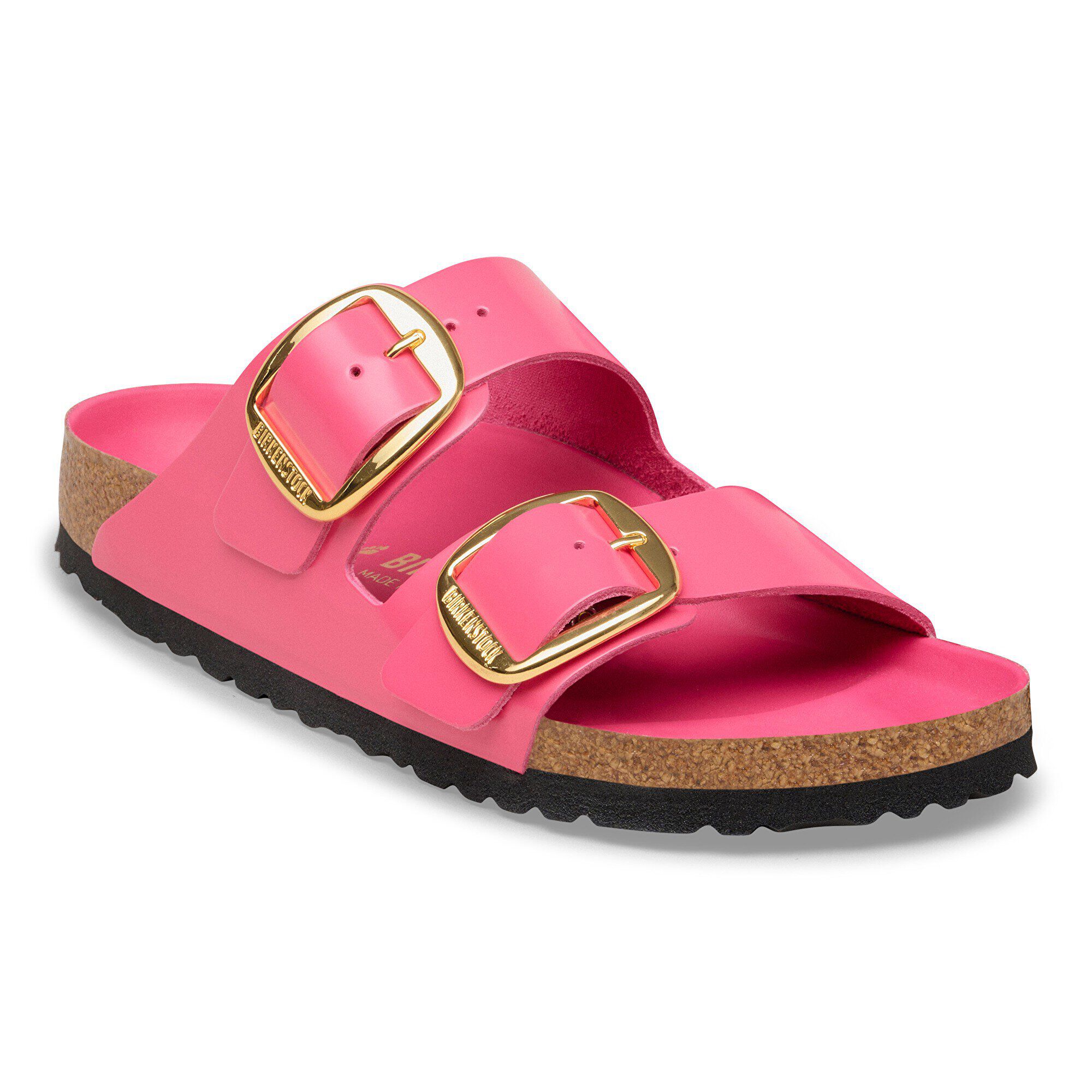 Birkenstock Holding plc Arizona Big Buckle Natural Leather Patent