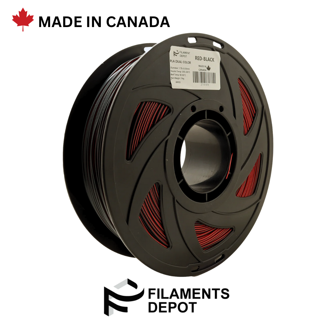 Filaments Depot PLA Dual Color - Red-Black