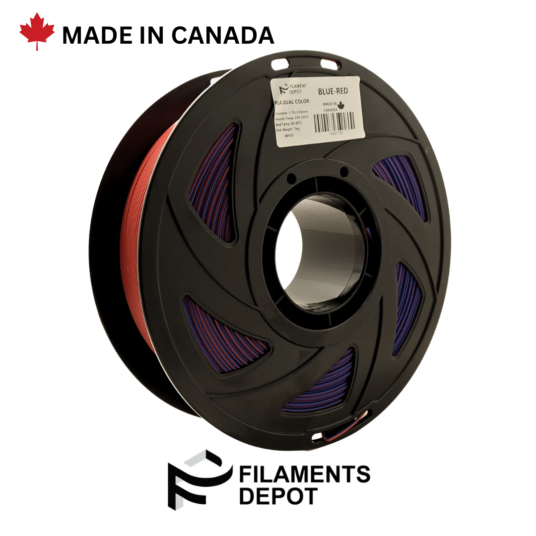 Filaments Depot PLA Dual Color - Blue-Red