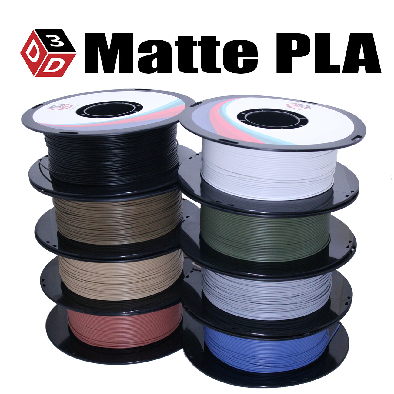 D3D Premium D3D Premium Matte PLA Filament 1.75mm, 1kg Spool