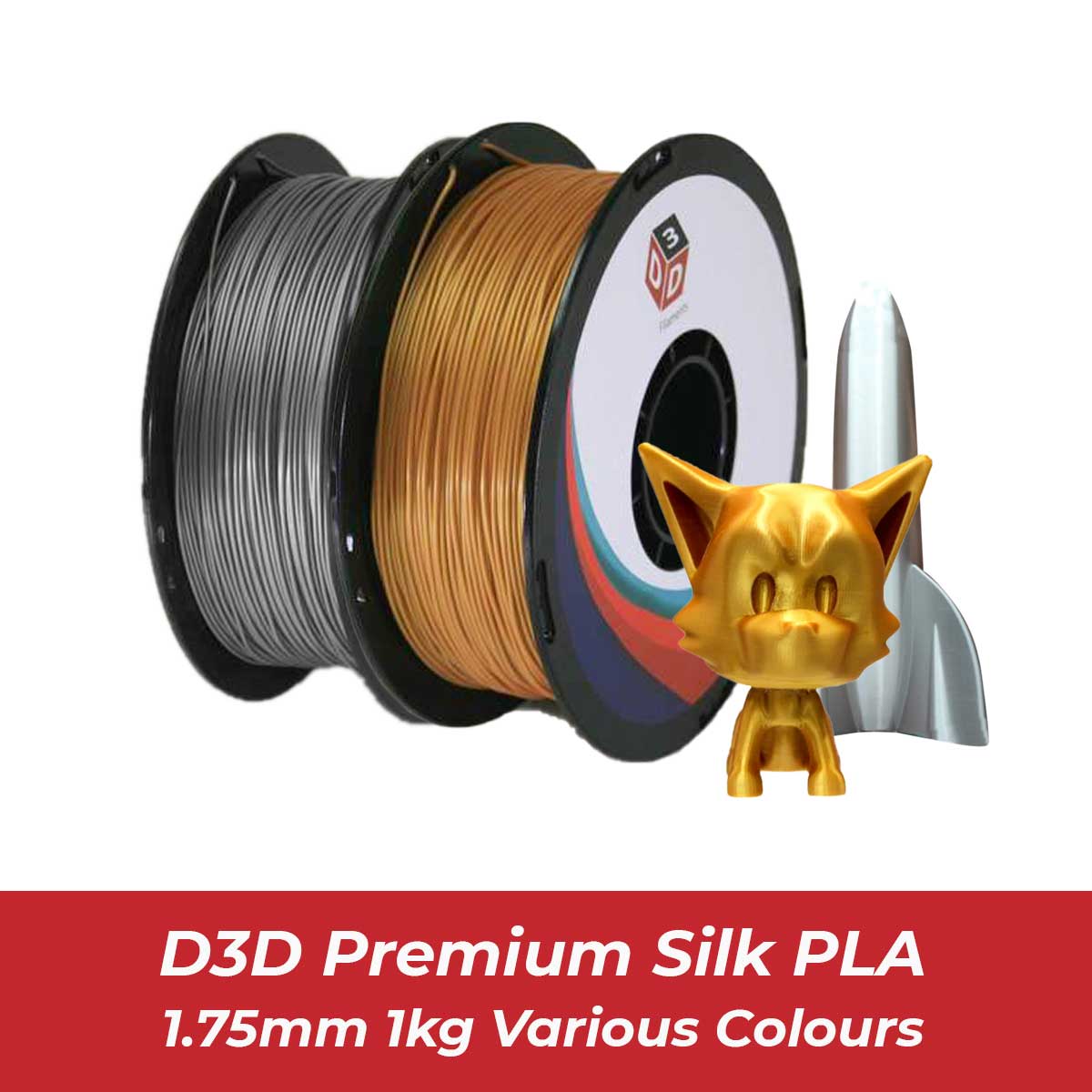 D3D Premium D3D Premium Silk PLA Various Colors