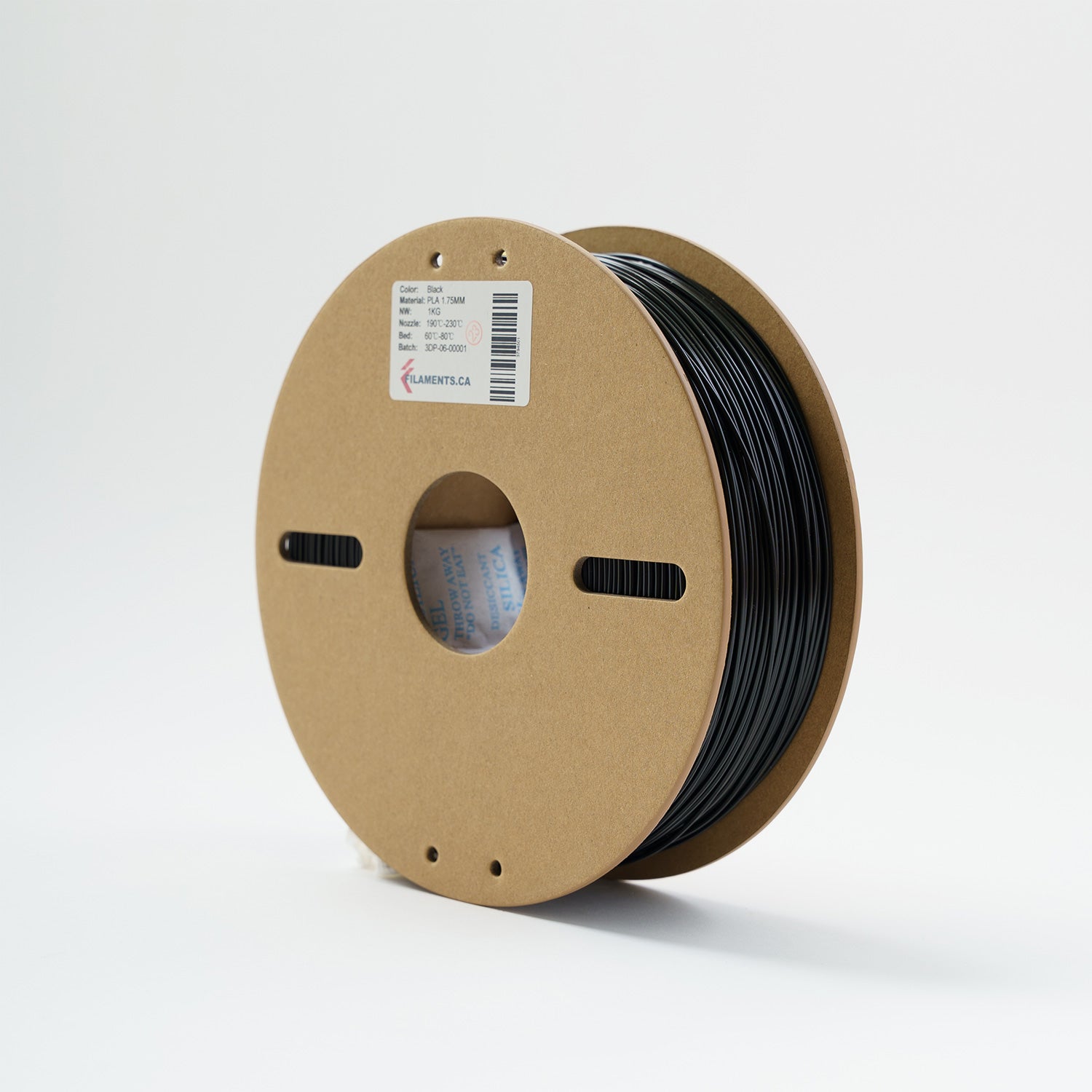 Filaments.ca EconoFil™ Standard PLA Filament - Black - 1.75mm - 1 KG