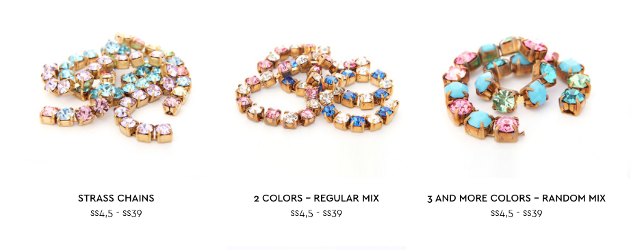 Splendid Crystals Ltd Rhinestone Cup chain