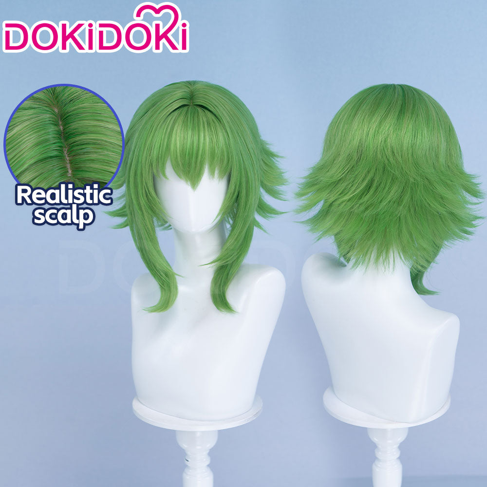 DokiDoki Cosplay DokiDoki Anime Cosplay Wig Long Curly Green Flipped Ends Hair