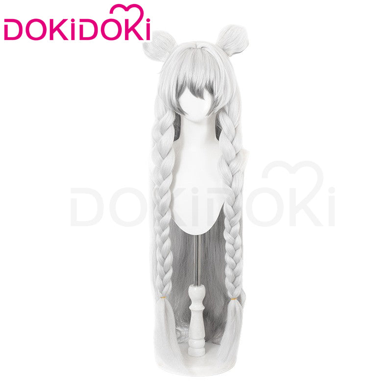 DokiDoki Cosplay DokiDoki Game Arknights Cosplay Pramanix the Prerita Wig Long Curly Silver Hair Anya...