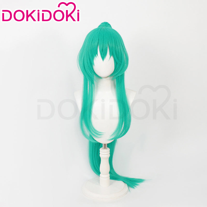 DokiDoki Game Arknights Cosplay Hoshiguma the Breacher Wig Long Straight Green Hair